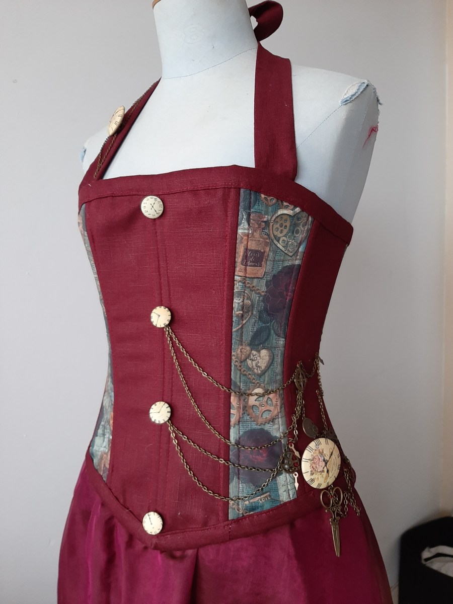 Corset en lin et coton